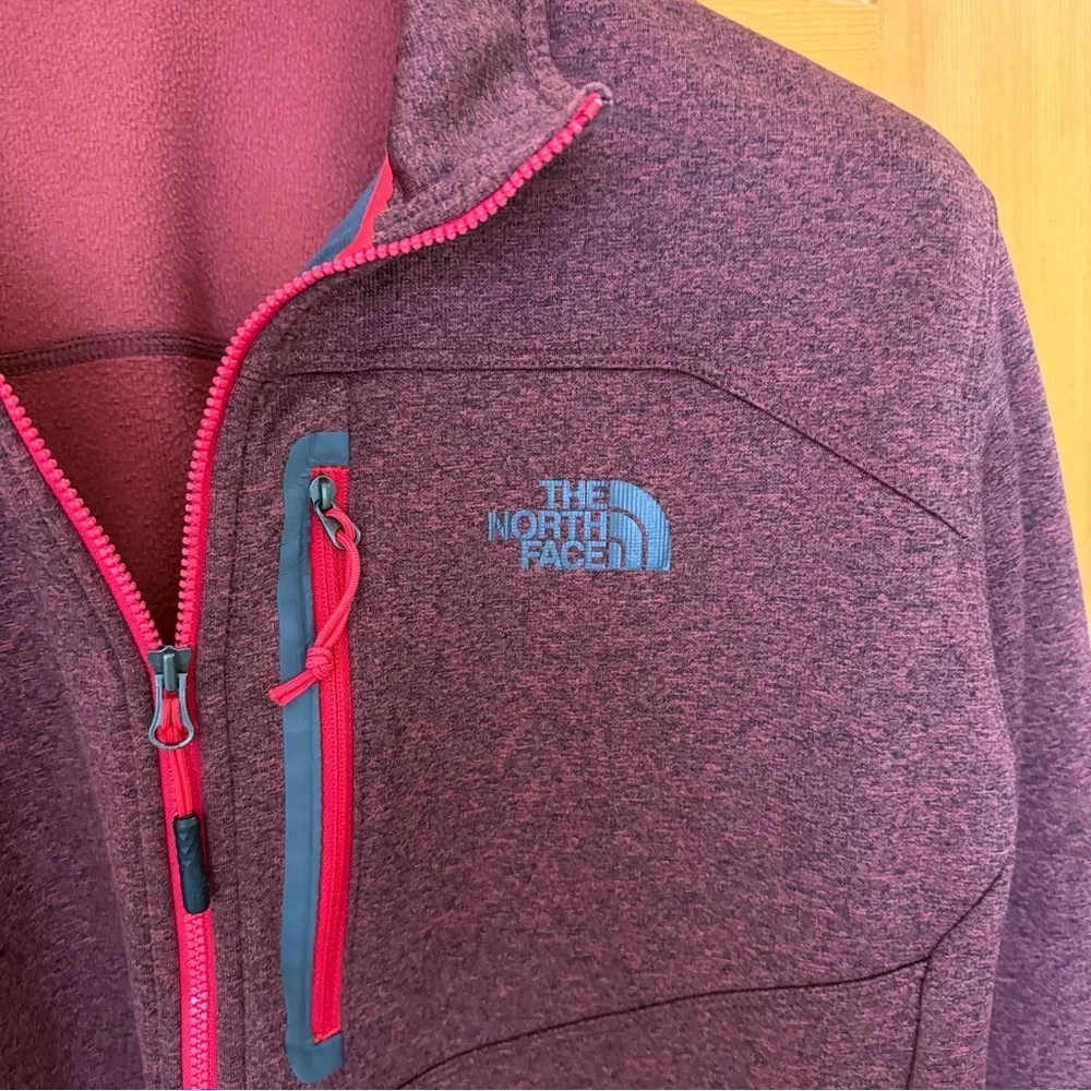 The North Face Men Canyonlands 1/2 Zip Fleece Pullover Jacket Sz XL Burgundy Red